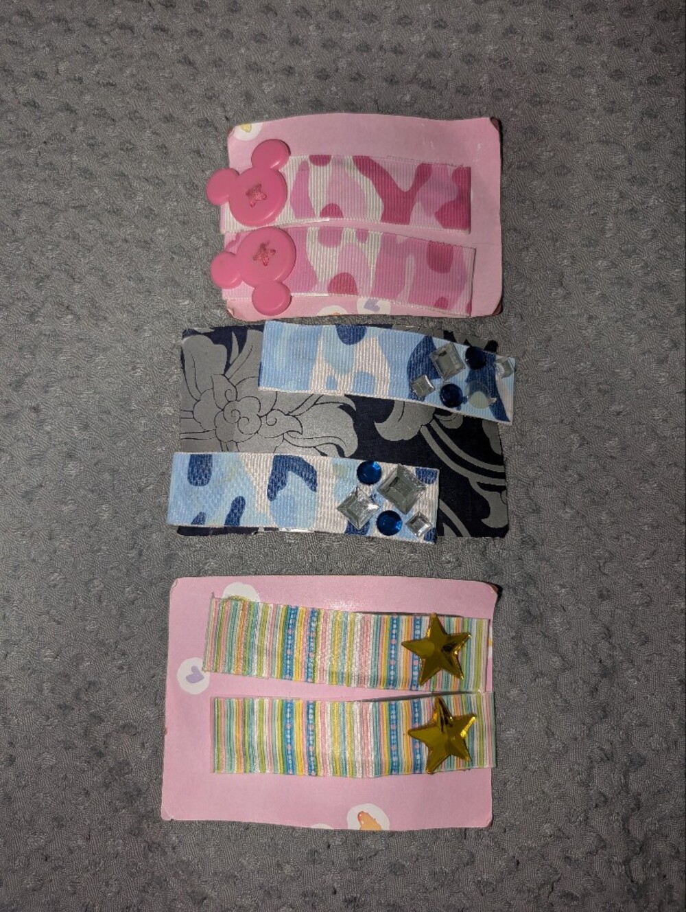 Assorted Kids Hair Clip Set - Pink, Blue, Multicolor